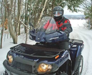 2-Tone ATV Windshield Windscreen – Fits Polaris, Arctic Cat, CAN-AM, Honda, Yamaha (Universal, Clear/Black)